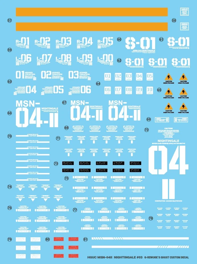 G-rework Decal HGUC #240 Nightingale