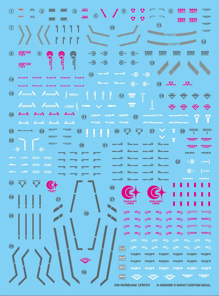 G-rework Decal HGTWFM #01 Gundam Lfrith