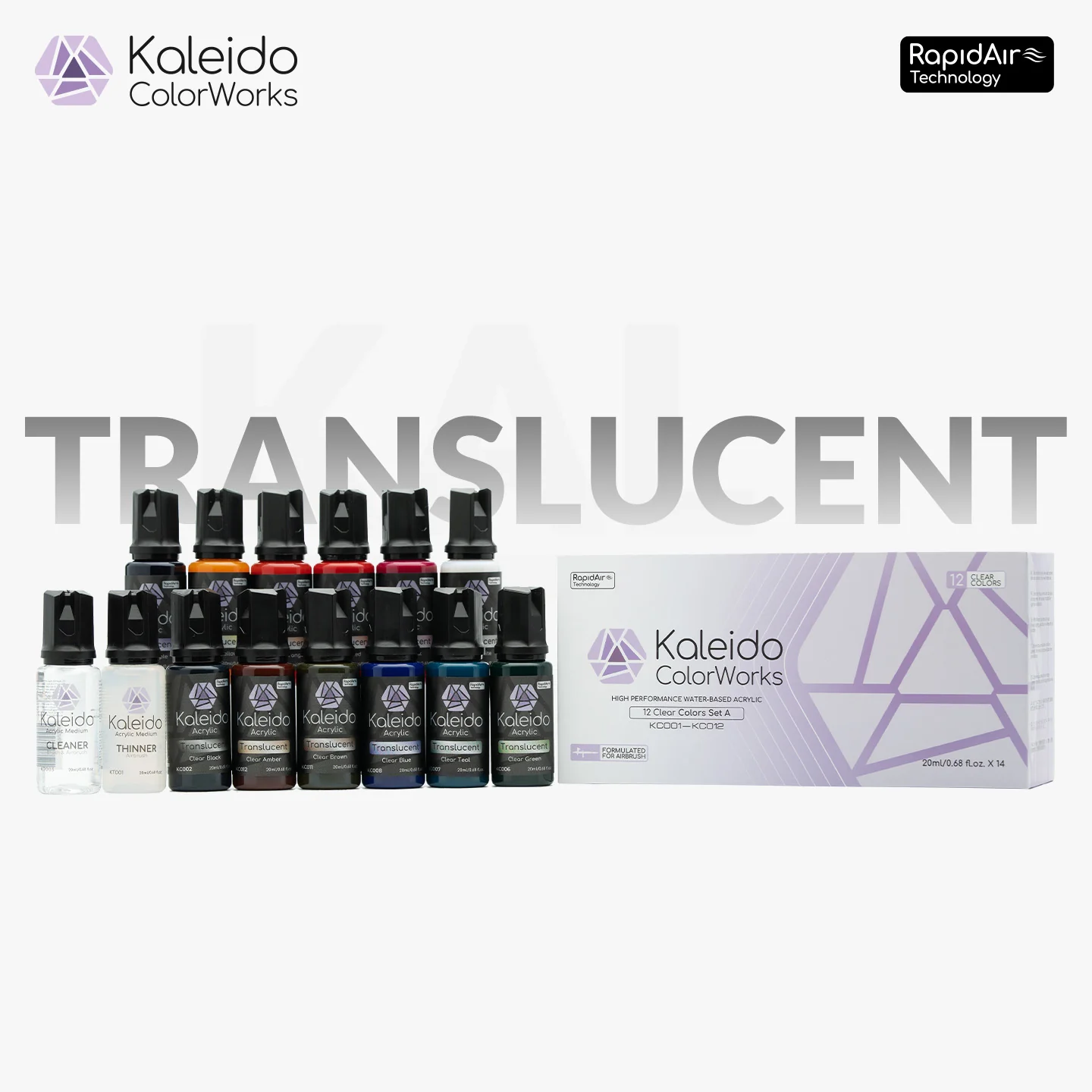 12 Translucent Colours Set - Image 1